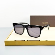 Tom Ford TF906 Black Frame Black Lens Sunglasses Square Luxury New w/ Box picture