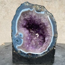 9.9lb Natural agate Amethyst geode Quartz cluster Crystal specimen Healing picture
