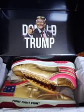 🤩Donald Trump Sneakers Never Surrender Gold Mens11  #705/1000 (AUTHENTIC,RARE)  picture
