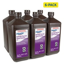 Equate 3% Hydrogen Peroxide Liquid Antiseptic, 6 Pack, (6 x 32 fl oz) picture