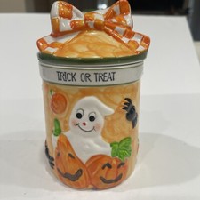 Halloween Trick Or Treat Ghost Pumpkin 3D Panware Home Essentials Jar picture
