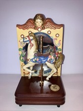 Four Seasons Spring Ltd Ed Carousel Horse Music Box Mirror Lights Memory Vtg 269 picture