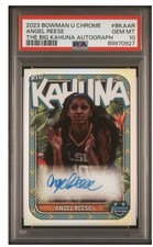 2023-24 Bowman University Chrome Auto Big Kahuna Angel Reese #BK-7 (RC) PSA 10 picture