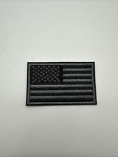 Tactical Gray And Black American Flag Patch Iron/Sew On picture