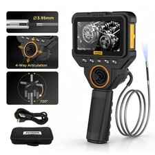 4-Way 720° Endoscope Camera Borescope Articulating Inspection Camera 3.95mm 4.3