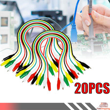 20 Pcs Electrical Jumper Cables Test Leads with Alligator Clips for Circuit new picture