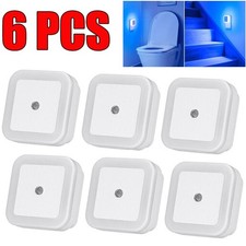 6Pcs Plug-in LED Night Lights Lamp Dusk to Dawn Sensor Hallway Kitchen Bathroom picture