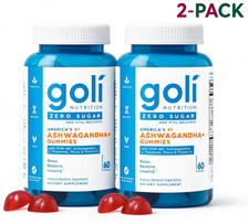 2pc Goli Ashwagandha+ Gummies 60 count Blue Zero Sugar Ashwagandha 66 Sleep D picture
