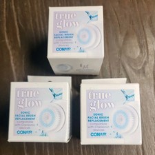 Conair True Glow Sonic Facial Brush Replacement Compatible Clarisonic - LOT OF 3 picture