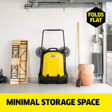 Karcher S 6 Twin Outdoor Hand Push Walk-Behind Floor Sweeper - 10 Gal. Capacity picture