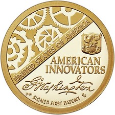2018 P&D American Innovation Dollar Golden Signed Frist Patent From Mint Rolls picture