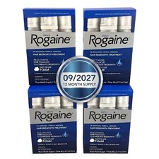12x2.11 Rogaine Men’s 5% Minoxidil Foam Hair Treatment, 12 Cans, Exp 09/2027 picture