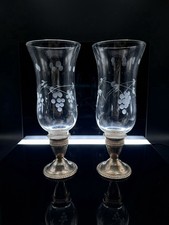 STERLING SILVER HURRICANE LAMPS DUCHIN Creations 1940'S picture
