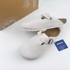 Birkenstock x Stussy Men's and Women's Boston Bone Suede Wide Clog EU37-45 picture