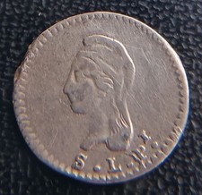 1842 S.L.Pi MEXICO Federal Republic - 1/4 REAL Silver Coin picture