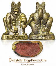 Thai Magic Charm Takrud Dog-Faced Guru Seductive Passion Love Amulet Sanae Metta picture
