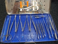 Basic Hand Surgery Set of Micro Surgical Instruments With case picture