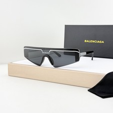 Balenciaga BB0003S 001 Shield Mask Sunglasses Black Grey Unisex 99-1-140 picture