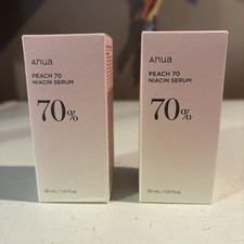 LOT OF 2 ANUA Peach 70% Niacin Serum 30ml Brightening Korean Skincare EXP-7/2026 picture