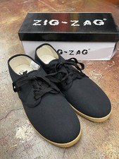 Zig Zag Wino Shoes-Black Lace-Up * Tan Sole - 7201BK picture