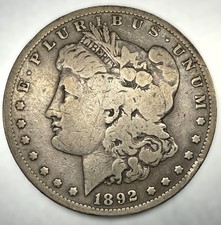 1892 S Morgan Dollar Original Coin Key Date $1 US Coin 90% Silver Dollar - 3965 picture