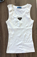 PRADA Women’s White Sleeveless  Tank Top Size- Small picture