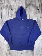 Vintage Champion Hoodie Mens M Blue Pullover Made in USA Authentic Athletic picture