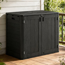OROFULL 30 Cu.Ft Outdoor Horizontal Resin Storage Shed for Patio & Garden, Black picture