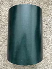 Stuart Kern America Leather Wastebasket Dark Green Rare Italian Leather13.5x10.5 picture