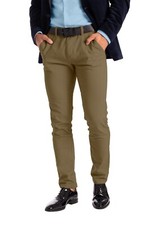 Men's Stretch Dress Pants Slim Fit Skinny Chino Pants picture