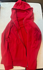 Lululemon Scuba Full Zip Hoodie Sweatshirt Red Size 16 Logo Embroidered Hood picture