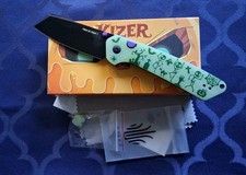 👻*HALLOWEEN 2026*🎃 KIZER Madrac Folding Knife w/14C28N Blade & GID/G10 Handle  picture