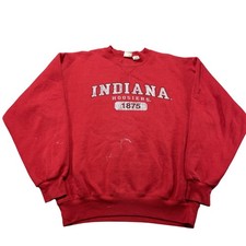 Vintage Indiana Hoosiers Sweatshirt Mens Large Red NCAA College M.J. Soffe picture