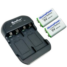 MaximalPower 2-PC 9-Volt Battery and Battery Charger Combo Pack picture