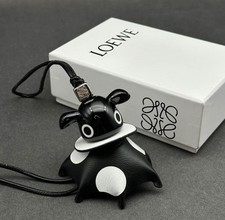 Loewe Polka Black & White Leather Puzz Bag Charm New $690 MSRP picture
