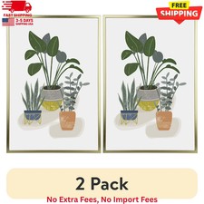 2 pack Mainstays – 24x36 Picture Frame – Gold Thin Flat Profile Wall Photo Frame picture