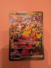 Pikachu ex 30th Anniversary Special Illustration Rare Full Art Holo 150/128  picture