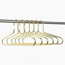 Bag-a-Vie Deluxe Gold Metal Closet Clothing Hangers - 6Pack picture