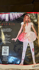 NWT Rubie's Abigail Child Costume 7-8 Dress w/ Tutu, Leggings & Hair Clip  picture