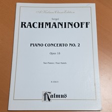 Rachmaninoff Piano Concerto No. 2 Op. 18 2 Pianos 4 Hands K 03815 Kalmus picture