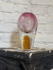VTG 1950s 60s Josef Rozinek Czech Art Glass Vase picture
