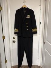 US Navy Captain Submarine Officer Dress Uniform WWII Ribbons Dolphins Set picture