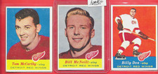 1957-58 TOPPS*(LOT 3 RC')*McCARTHY+McNEILL+DEA*(RED-WINGS) Look NICE CONDITION picture
