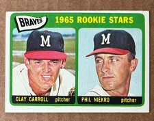 1965 Topps 1965 Rookie Stars Clay Carroll Phil Niekro #461 Rookie RC HOF NICE picture