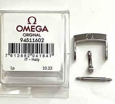ORIGINAL OMEGA 16mm POLISHED Silver Clasp #94511602 For 16mm Strap at Buckle End picture