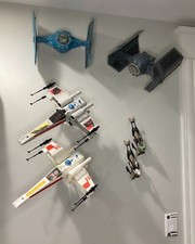 Starship Wall Mount Bracket Multi Directional Vintage Star Wars X-Wing TIE Snow picture