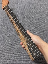 Unique ebony Satin 22Fret Mahogany Electric guitar neck part 12 Radius picture