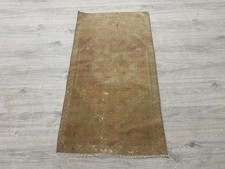 Vintage Anatolian Turkish Rug Handmade Wool Rustic Accent Rug 1.7x3.1 Ft picture
