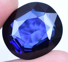 Stunning Natural Kashmiri Blue Sapphire 40.50 Ct Oval Cut Certified Gemstone picture