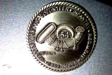 1863-1865  Civil War 54th, 1st Colored, Glory Regiment Bronze Com. Token picture